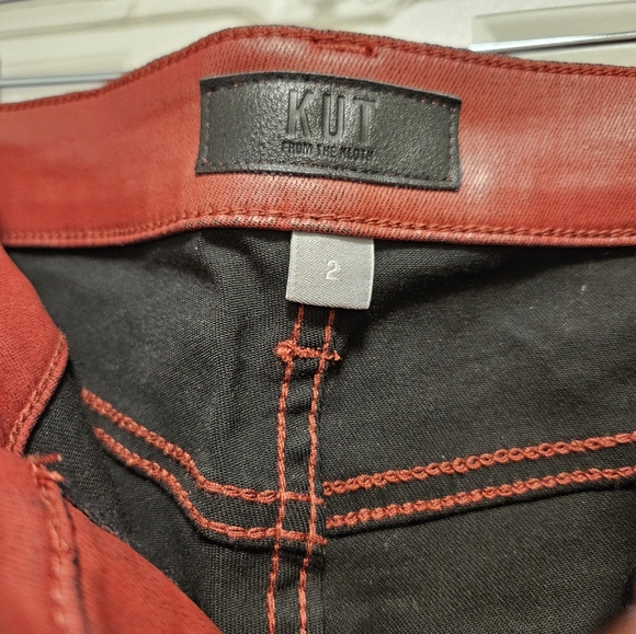 Kut from the Cloth Kelsey faux leather ankle flares - Picture 3 of 6